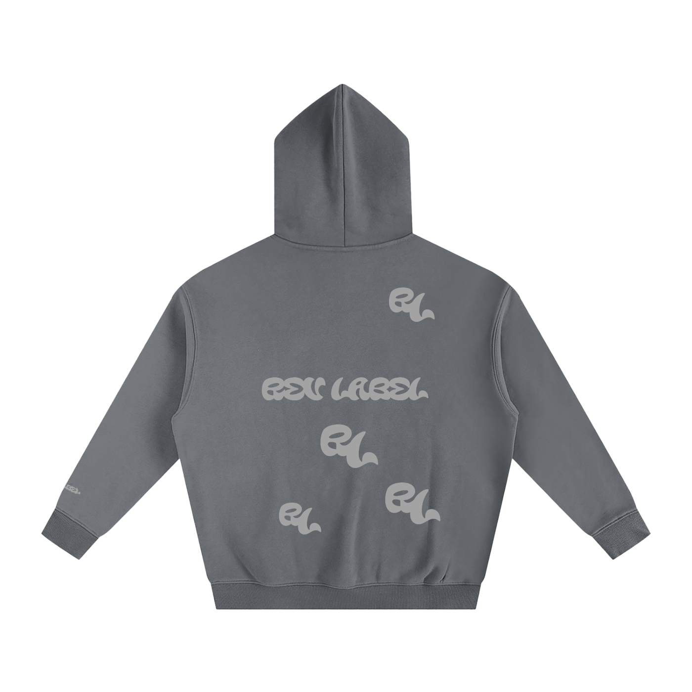 REV Essential All-Over Logo Hoodie Grey