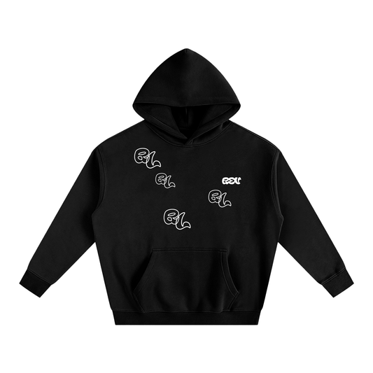 REV Essential All-Over Logo Hoodie Black