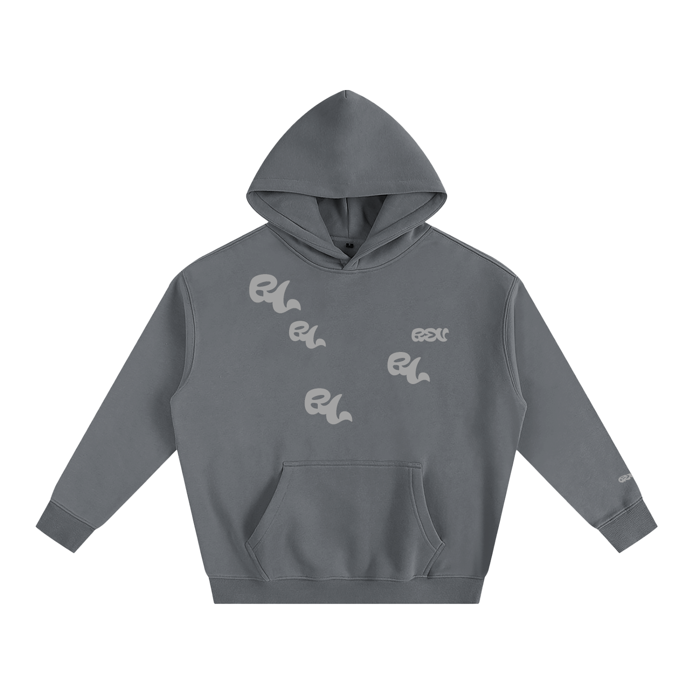 REV Essential All-Over Logo Hoodie Grey