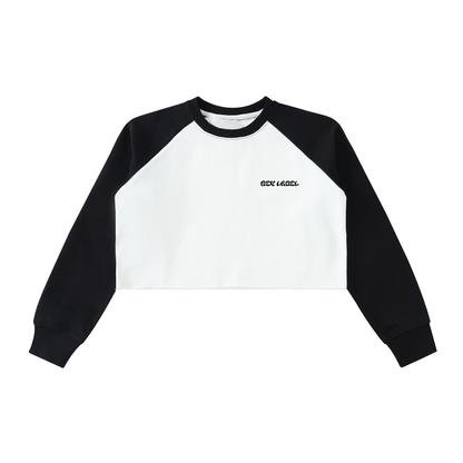 REV Essential Cropped Sweatshirt Wht/Blk