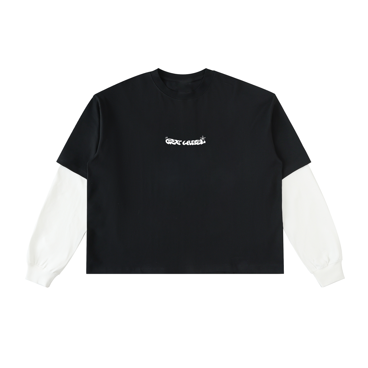 Rev Essential Contrast Long Sleeve Blk/Wht