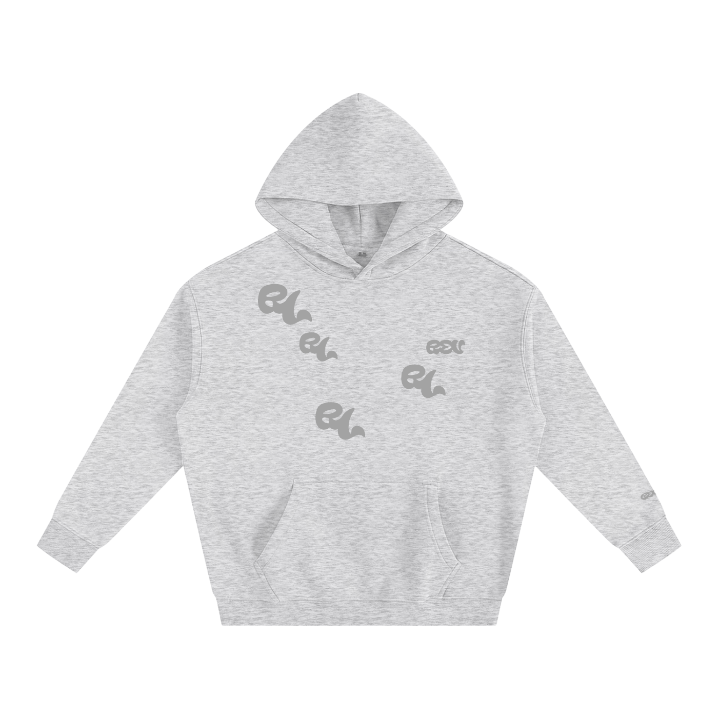 REV Essential All-Over Logo Hoodie Grey