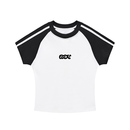REV Essential Baby Tee Wht/Blk