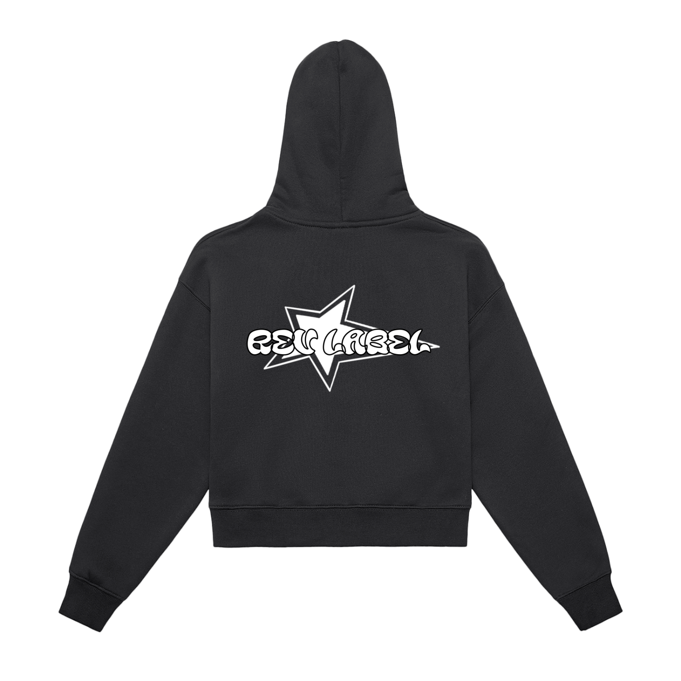 REV Essential Cropped Zip-Up Black