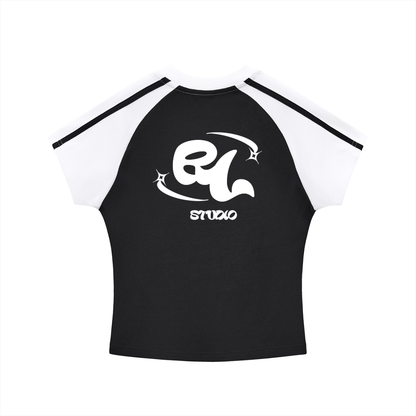 Rev Essential Baby Tee Blk/Wht