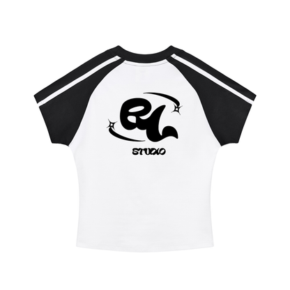 REV Essential Baby Tee Wht/Blk